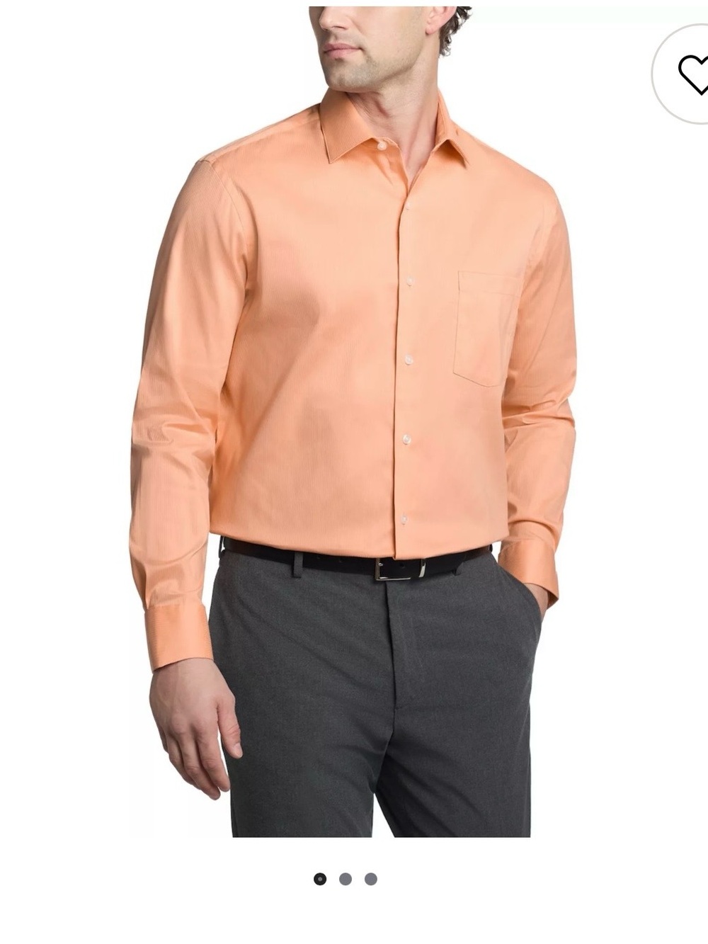 Van Heusen Peach Long Sleeve Dress Shirt